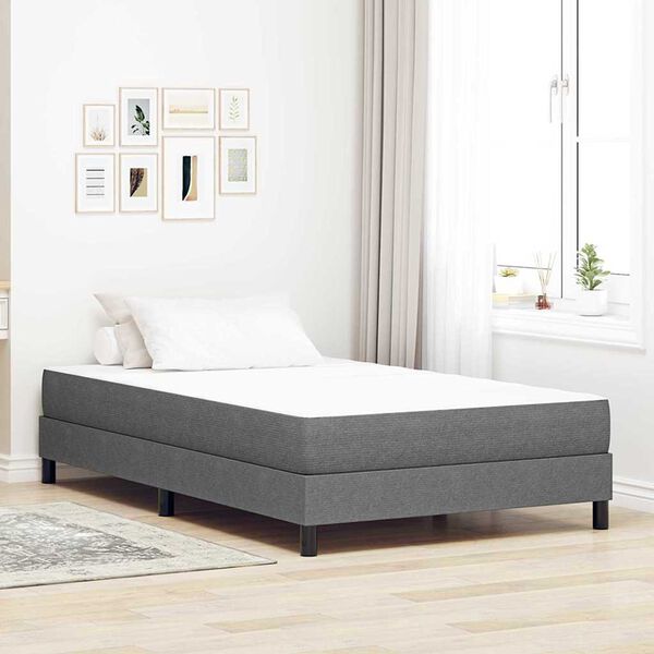 vidaXL Matelas de Lit avec matelas Gris clair 120 x 200 cm tissu