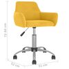 vidaXL Chaises &agrave; manger pivotantes lot de 4 Jaune Velours