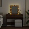 vidaXL Coiffeuse avec LED ch&ecirc;ne marron 100x40x130 cm