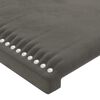 vidaXL T&ecirc;te de lit &agrave; LED Gris fonc&eacute; 144x5x118/128 cm Velours