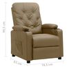 vidaXL Fauteuil inclinable Cappuccino Similicuir