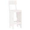 vidaXL Ensemble de bar de jardin 7 pcs blanc bois de pin massif