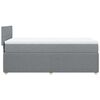 vidaXL Sommier &agrave; lattes de lit avec matelas gris clair 80x200 cm tissu