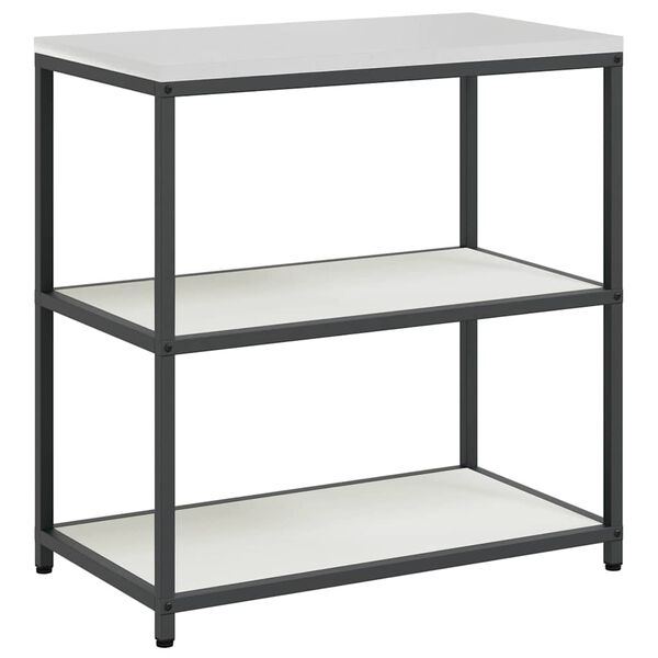 vidaXL Rangement de cuisine avec &eacute;tag&egrave;re Blanc 60 x 50 x 92 cm Acier