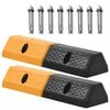 vidaXL Butoir de stationnement 2 pcs Caoutchouc 49 x 15 x 9 cm