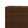 vidaXL Jardini&egrave;res avec 3 pots 2 pcs marron 105x30x32cm r&eacute;sine tress&eacute;e
