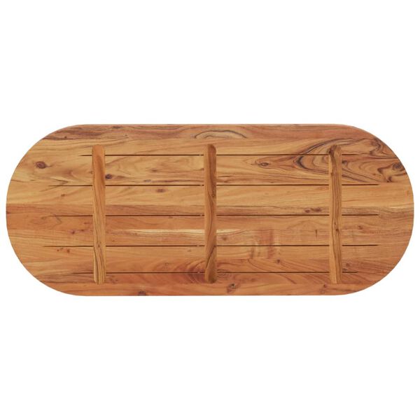 vidaXL Dessus de table 120x50x2,5 cm ovale bois massif d'acacia