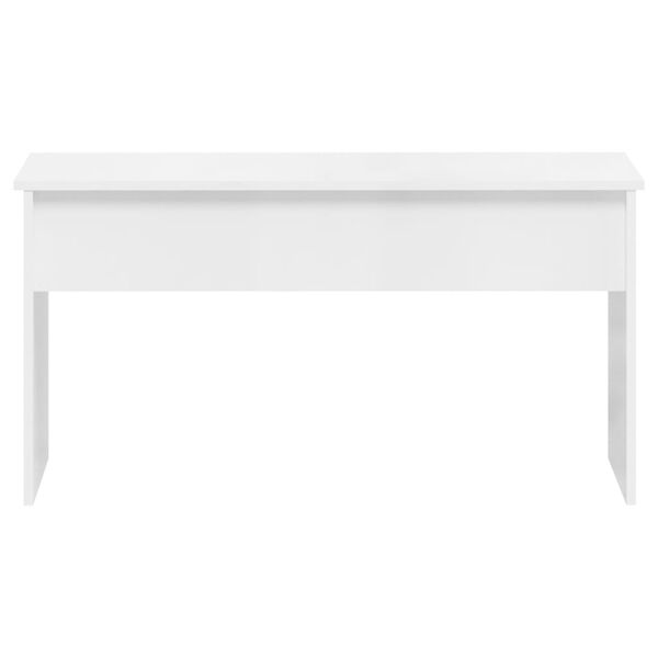 vidaXL Table basse blanc brillant 102x50,5x52,5 cm bois d'ing&eacute;nierie