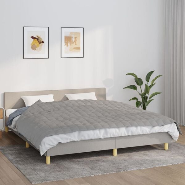 vidaXL Couverture lest&eacute;e Gris 155x220 cm 11 kg Tissu