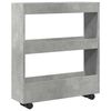 vidaXL Chariot de rangement &eacute;troit 3 niveaux gris b&eacute;ton