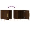 vidaXL Table de chevet ch&ecirc;ne marron 40x40x50 cm bois d&rsquo;ing&eacute;nierie