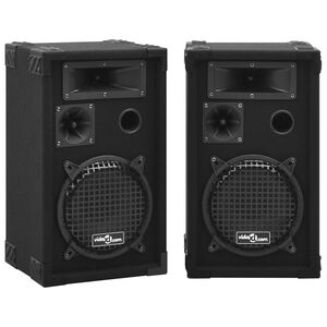vidaXL Haut-parleurs scène Hifi passifs professionnels 2 pcs 800W Noir