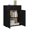 vidaXL Buffet noir 60x30x75 cm bois d'ing&eacute;nierie