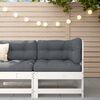 vidaXL Canap&eacute; d'angle de jardin blanc bois de pin massif