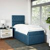 vidaXL Sommier &agrave; lattes de lit avec matelas bleu 90x190 cm velours