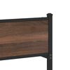 vidaXL Cadre de lit en m&eacute;tal sans matelas ch&ecirc;ne marron 140x190 cm