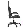 vidaXL Chaise de jeu Noir et gris Similicuir