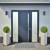 vidaXL Jardini&egrave;res 2 pcs blanc triangulaire 40x34,5x70 cm acier