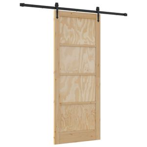 vidaXL Porte coulissante ORKDAL 86 x 211 cm Bois de pin massif