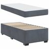 vidaXL Cadre de lit avec matelas Gris fonc&eacute; 80 x 200 cm tissu