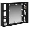 vidaXL Armoire Miroir Ch&ecirc;ne noir 76 x 15 x 55 cm Bois d'ing&eacute;nierie