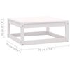 vidaXL Salon de jardin 12 pcs avec coussins Blanc Bois de pin massif