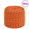 vidaXL Corde de bateau Orange 8 mm 50 m Polypropyl&egrave;ne
