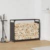 vidaXL Portant de bois chauffage noir 90x28x65 cm