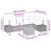 vidaXL Ensemble de canap&eacute; de jardin avec coussin 6 pcs Gris polyrotin