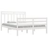 vidaXL Cadre de lit sans matelas blanc 135x190 cm bois massif
