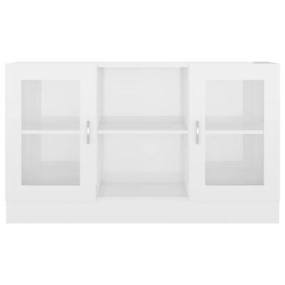 vidaXL Armoire à vitrine Blanc brillant 120x30,5x70 cm Bois ingénierie