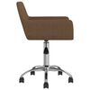 vidaXL Chaises pivotantes &agrave; manger lot de 4 marron tissu