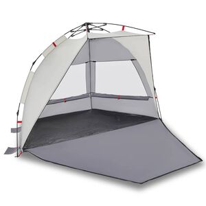 vidaXL Tente de plage 2 personnes gris lib&eacute;ration rapide imperm&eacute;able