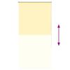 vidaXL Store enrouleur occultant jaune largeur du tissu 65,7 cm