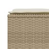 vidaXL Salon de jardin avec coussins 5 pcs beige r&eacute;sine tress&eacute;e