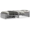 vidaXL Cadre de lit sans matelas sonoma gris 100x200 cm