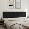 vidaXL Coussin de t&ecirc;te de lit Hanko noir 200 cm velours