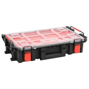 vidaXL Mallette de transport portable noir 55,5x34,5x13,5 cm PP