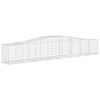 vidaXL Paniers &agrave; gabions arqu&eacute;s 2 pcs 400x50x60/80 cm Fer galvanis&eacute;
