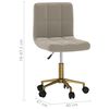 vidaXL Chaises pivotantes &agrave; manger lot de 2 gris clair velours