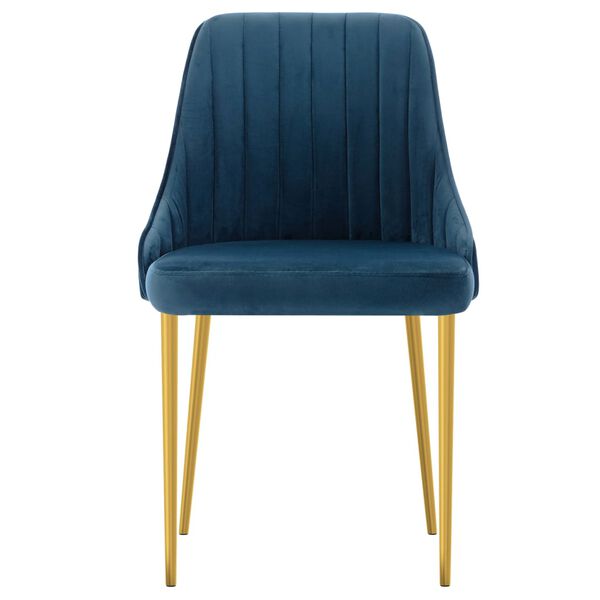 vidaXL Chaises &agrave; manger lot de 2 bleu velours