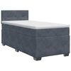 vidaXL Lit boxspring avec matelas Gris fonc&eacute; 80 x 200 cm Velours