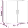 vidaXL Armoire murale Blanc 60x30x60 cm Bois d'ing&eacute;nierie