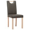 vidaXL Chaises &agrave; manger lot de 4 gris similicuir
