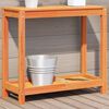 vidaXL Table de rempotage avec &eacute;tag&egrave;re cire marron bois massif de pin