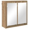 vidaXL Ensemble de mobilier de salle de bain 3 pcs Ch&ecirc;ne artisanal