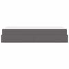 vidaXL Cadre de lit avec matelas avec matelas 2 pcs Gris PVC