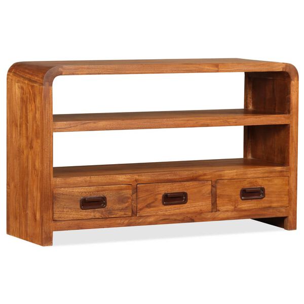 vidaXL Meuble TV Bois d'acacia solide 90 x 30 x 55 cm