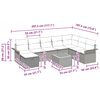 vidaXL Ensemble de canap&eacute; de jardin avec coussin 9 pcs Noir polyrotin