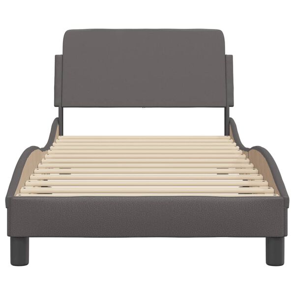 vidaXL Cadre de lit Dover gris 90x200 cm similicuir